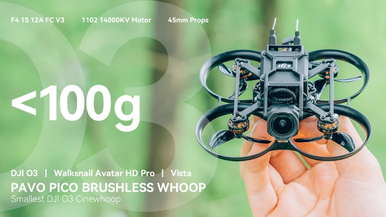 Pavo Pico Brushless Whoop Quadcopter เป็นชุด แบบไม่มีกล้อง สำหรับสาย DIY มีกล้องอยู่แล้ว , มีรีซีฟ ELRS ในตัว