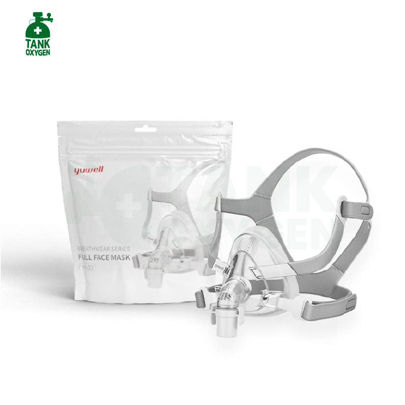 Yuwell Nasal Mask YF-02 แบบไม่มีที่คาดศรีษะ หน้ากากชนิดครอบจมูกและปากสำหรับเครื่อง CPAP Bipap มีขนาด S M L