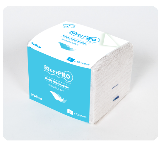 กระดาษเช็ดปาก RiverPro Mini Napkin White