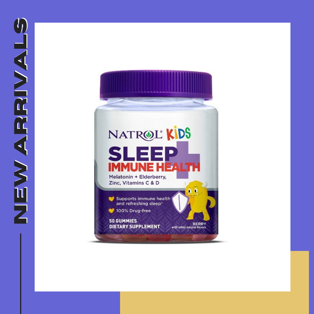 Natrol, Kids, Sleep + Immune Health, Berry, 50 Gummies กัมมี่เยลลี่ ตัวช่วยนอนสำหรับเด็ก เสริมภูมิคุ้มกัน เมลาโทนิน 0.5 กรัม