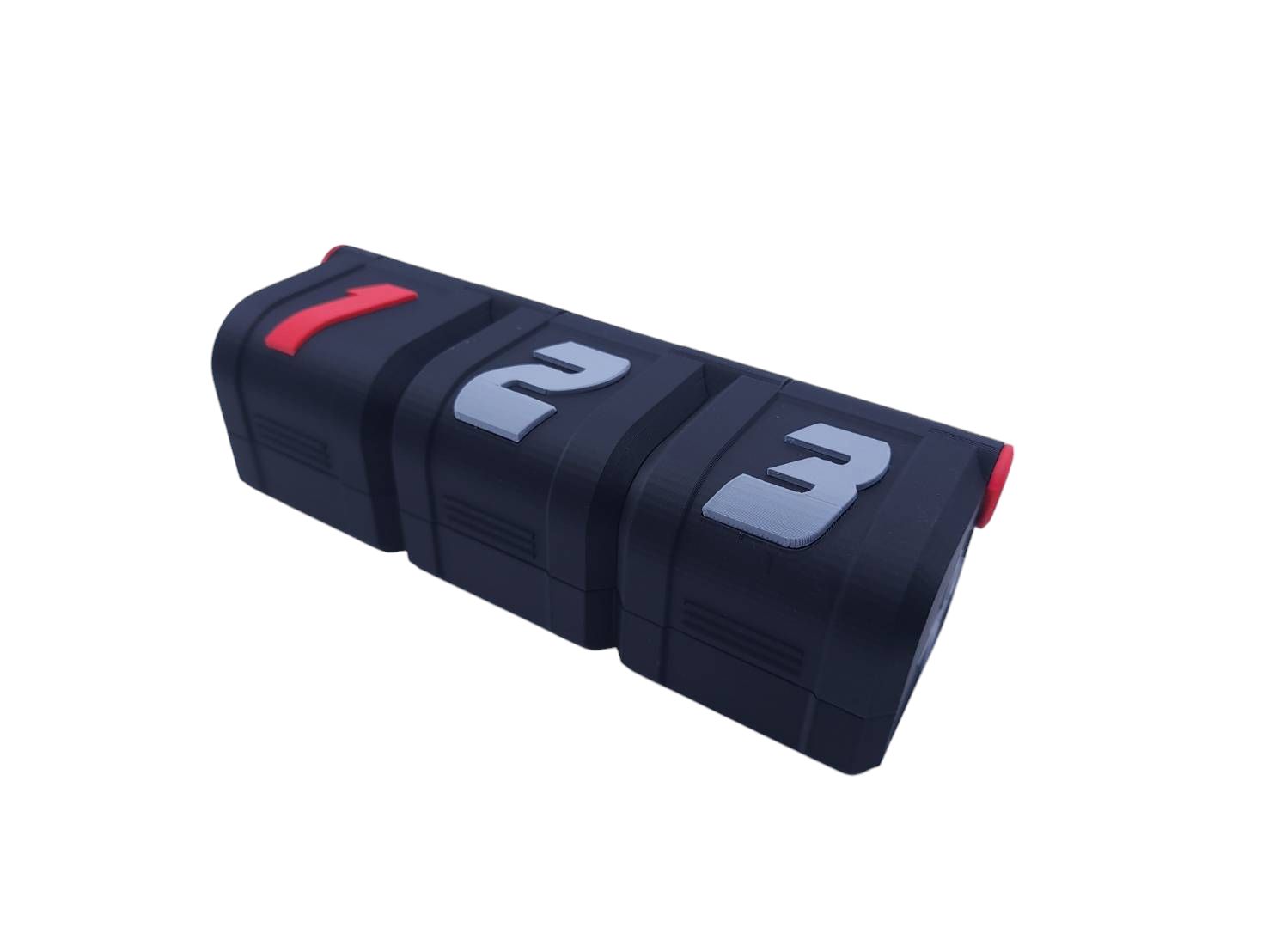 กล่อง 3on3 Deck Case : "Custom X" ผลิตจากพลาสติก PLA 3D Print ด้วยเครื่องที่ทันสมัยที่สุด สามารถเลือกสีได้ ฝาปิดแม่เหล็ก แยกช่องอิสระ