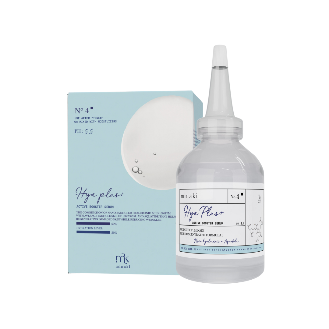 MINAKI OFFICIAL STORE | HYA PLUS+ (Aquatide) Active Booster Serum เซรั่มเติมน้ำให้ผิว Anti-Aging ผิวเงา รูขุมขนกระชับ ผิวกระจก ลดริ้วรอย