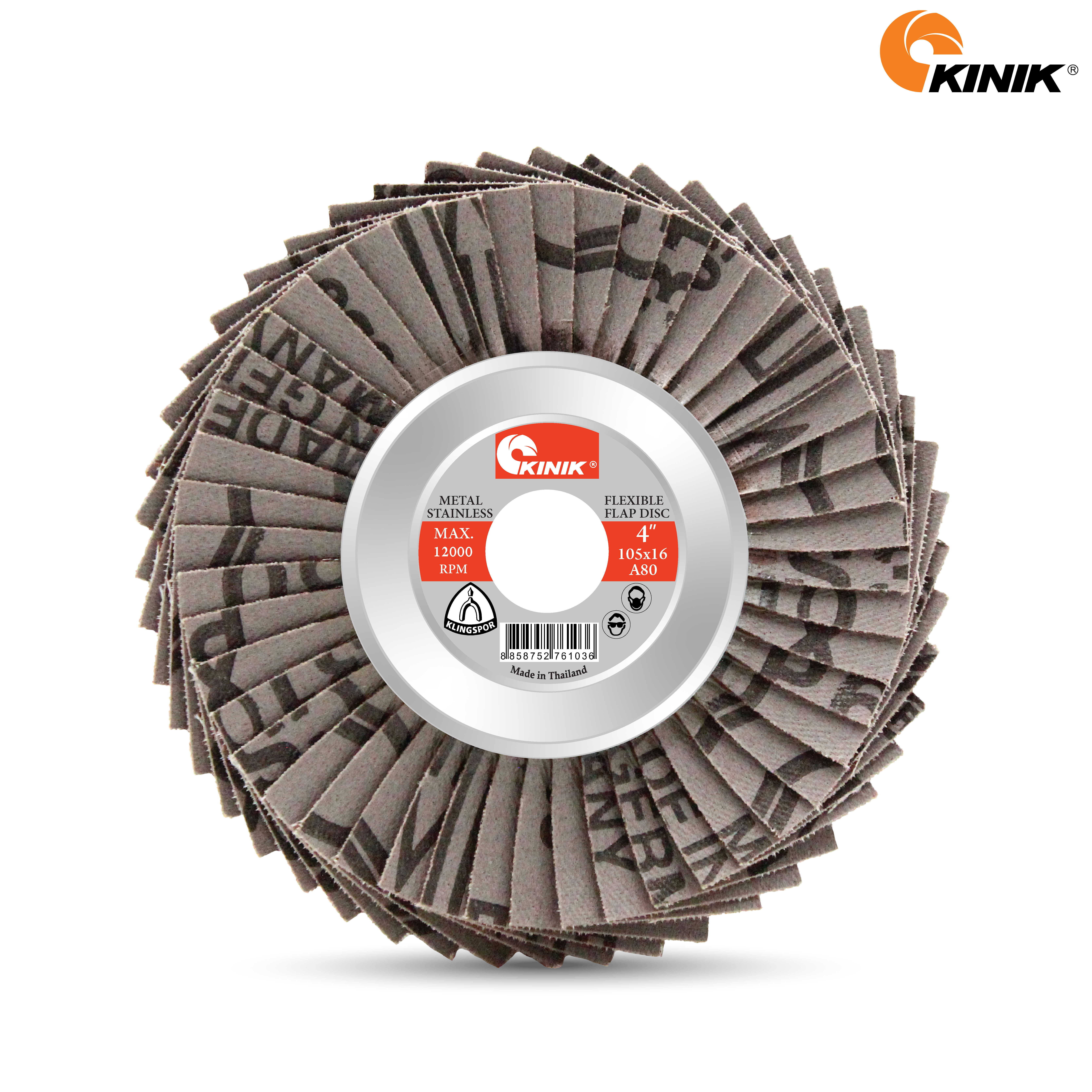 จานทรายเรียงซ้อน(อ่อน) 310 KINIK A80 105x16 mm.
