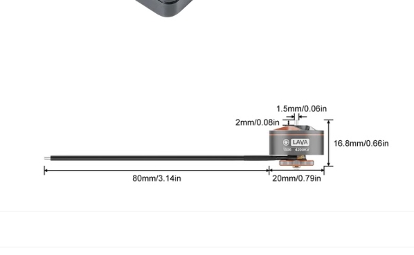 Betafpv LAVA Series 1506 4200KV 2-4S Brushless Motors 1ชุด 4ตัว