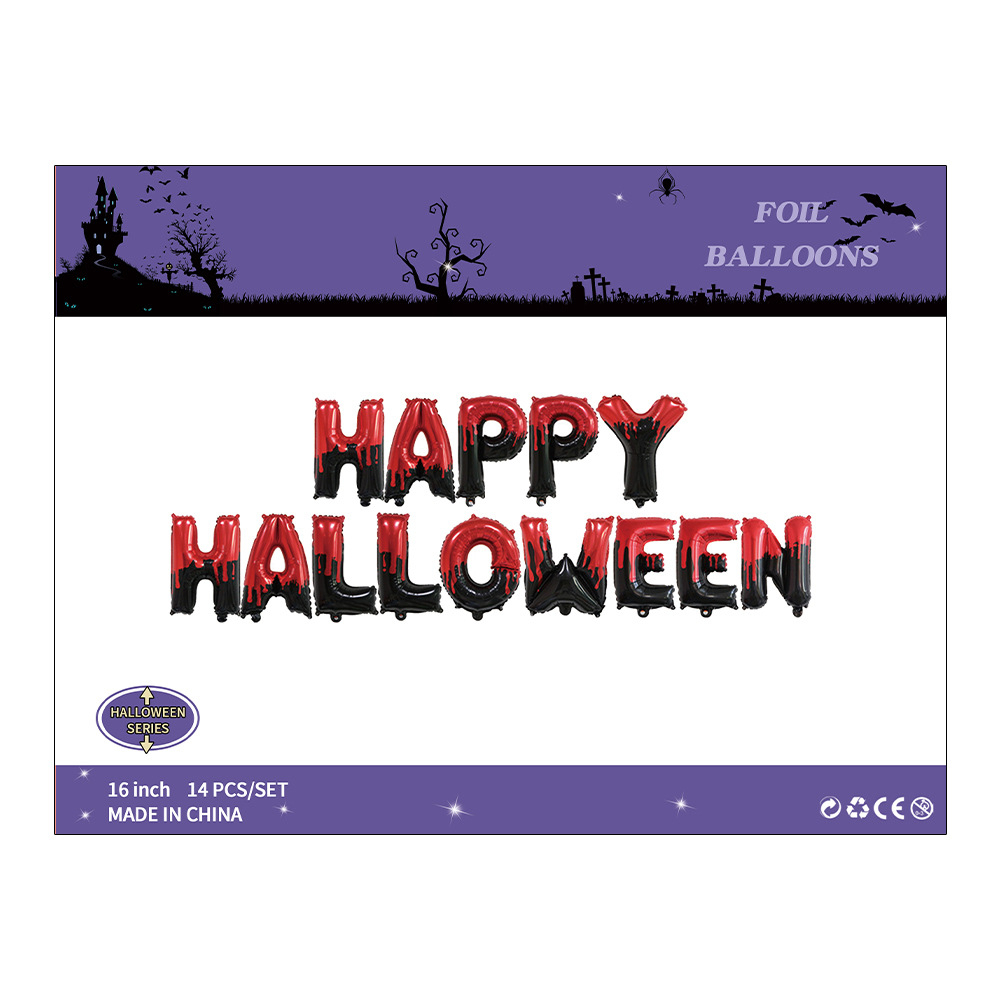 ลูกโป่ง ตัวอักษร ฮาโลวีน ตกแต่งปาร์ตี้ธีมฮาโลวีน