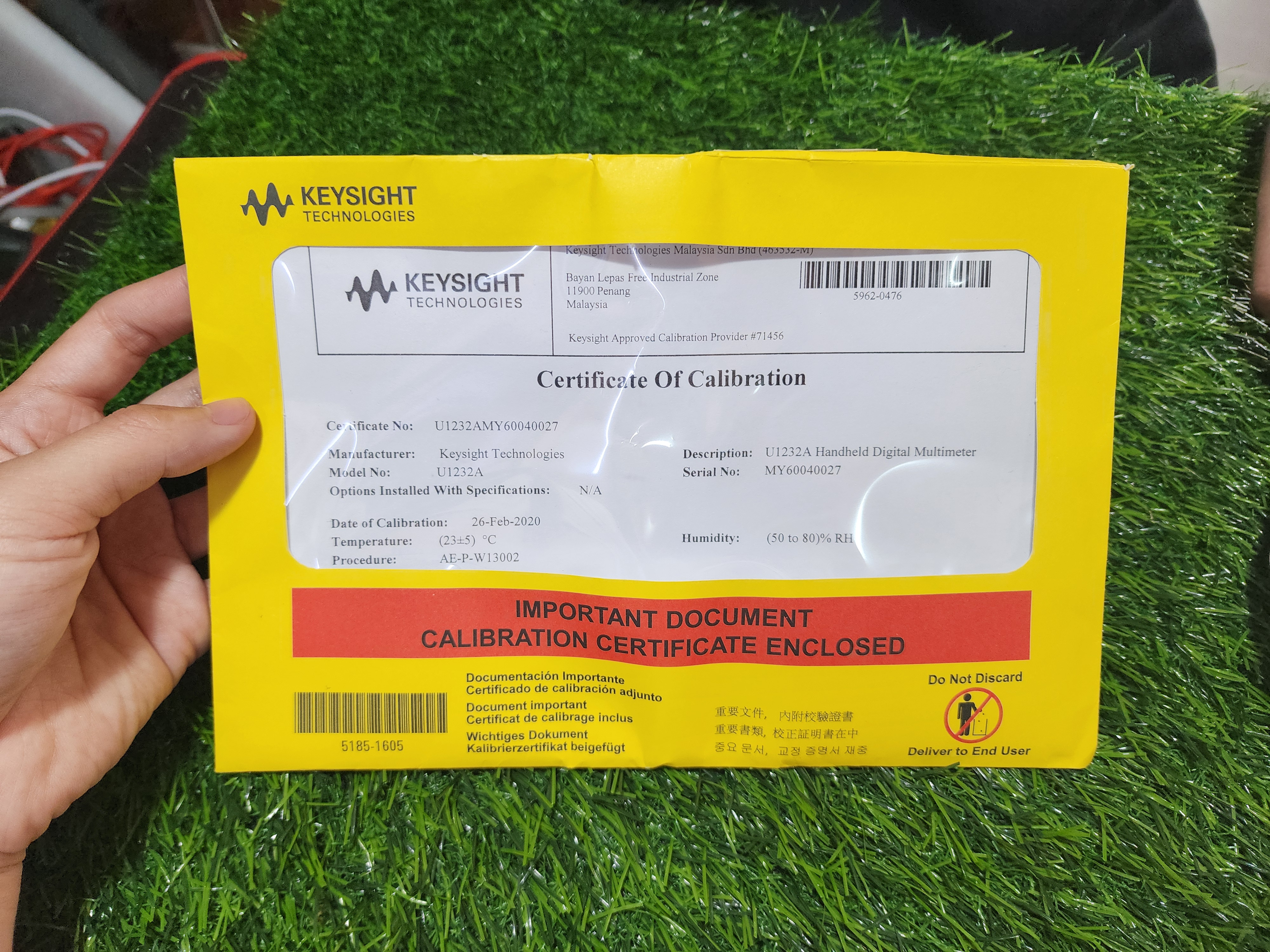 มิเตอร์ KEYSIGHT U1232A มือ 2