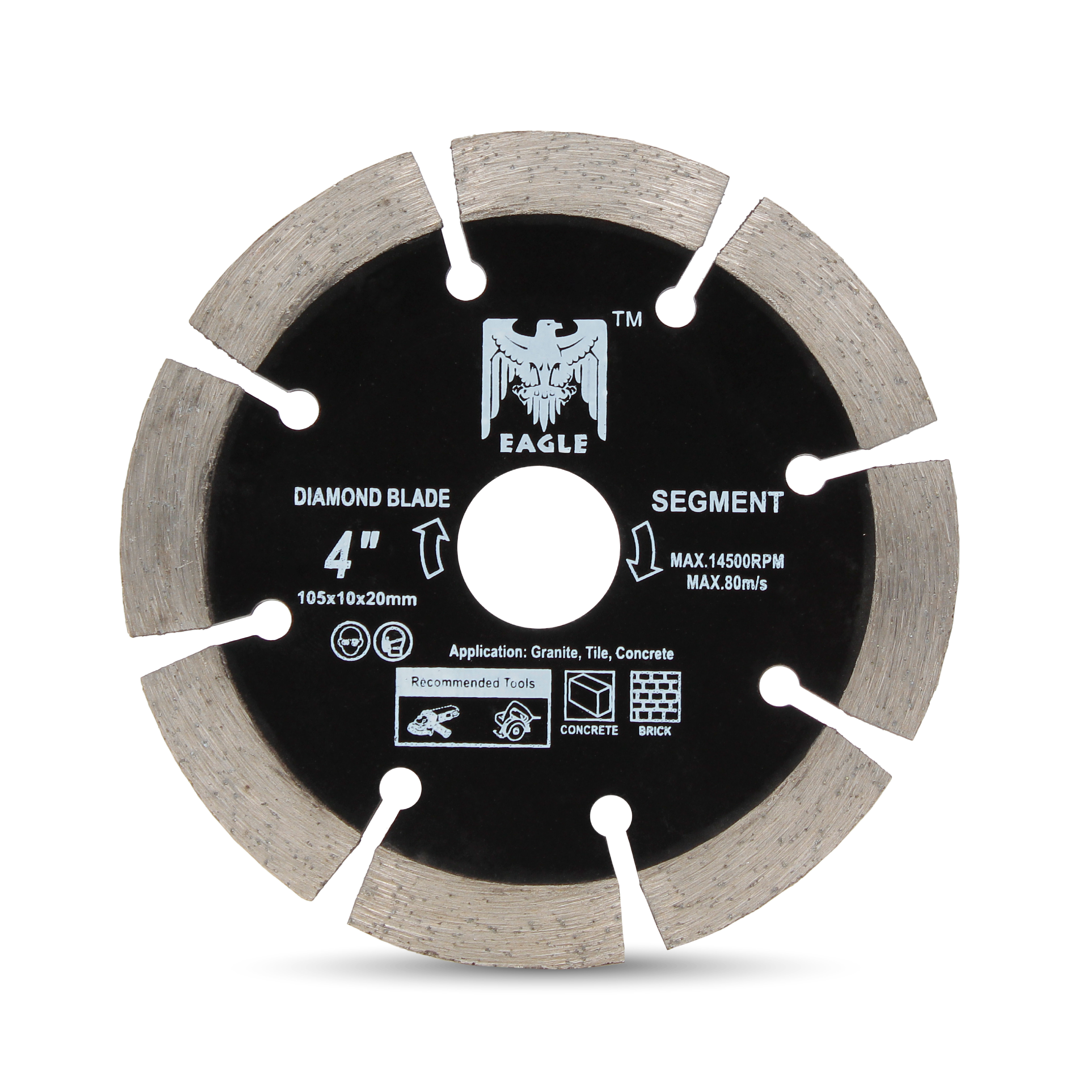 ใบเพชรตัดหิน EG (SEGMENT) 1A1RSS 105x1.8x10x20 mm.