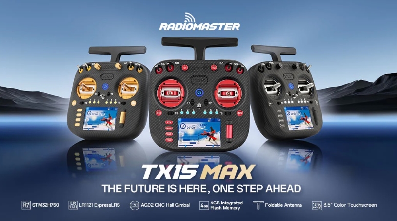 Radiomaster TX15 Max ELRS 2.4/900MHz วิทยุ 2คลื่นในตัวเดียว รุ่นใหม่ หน้าจอสี ทัชสกรีน 3.5นิ้ว