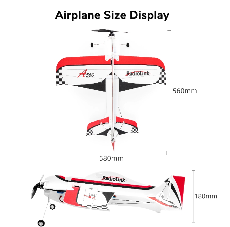 Radiolink เครื่องบิน 3D A560 Aerobatics Fixed Wing บินง่าย ไจโร 6แกน มือใหม่บินได้ แกะกล่องพร้อมเล่น อุปกรณ์มาครบ