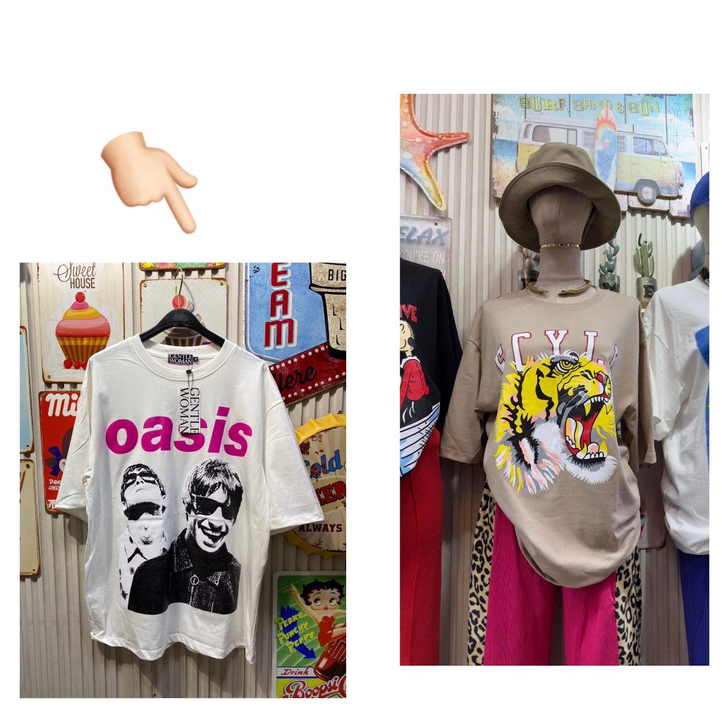เสื้อยืดแขนกุด เสื้อoversize ลายเท่ พร้อมส่ง