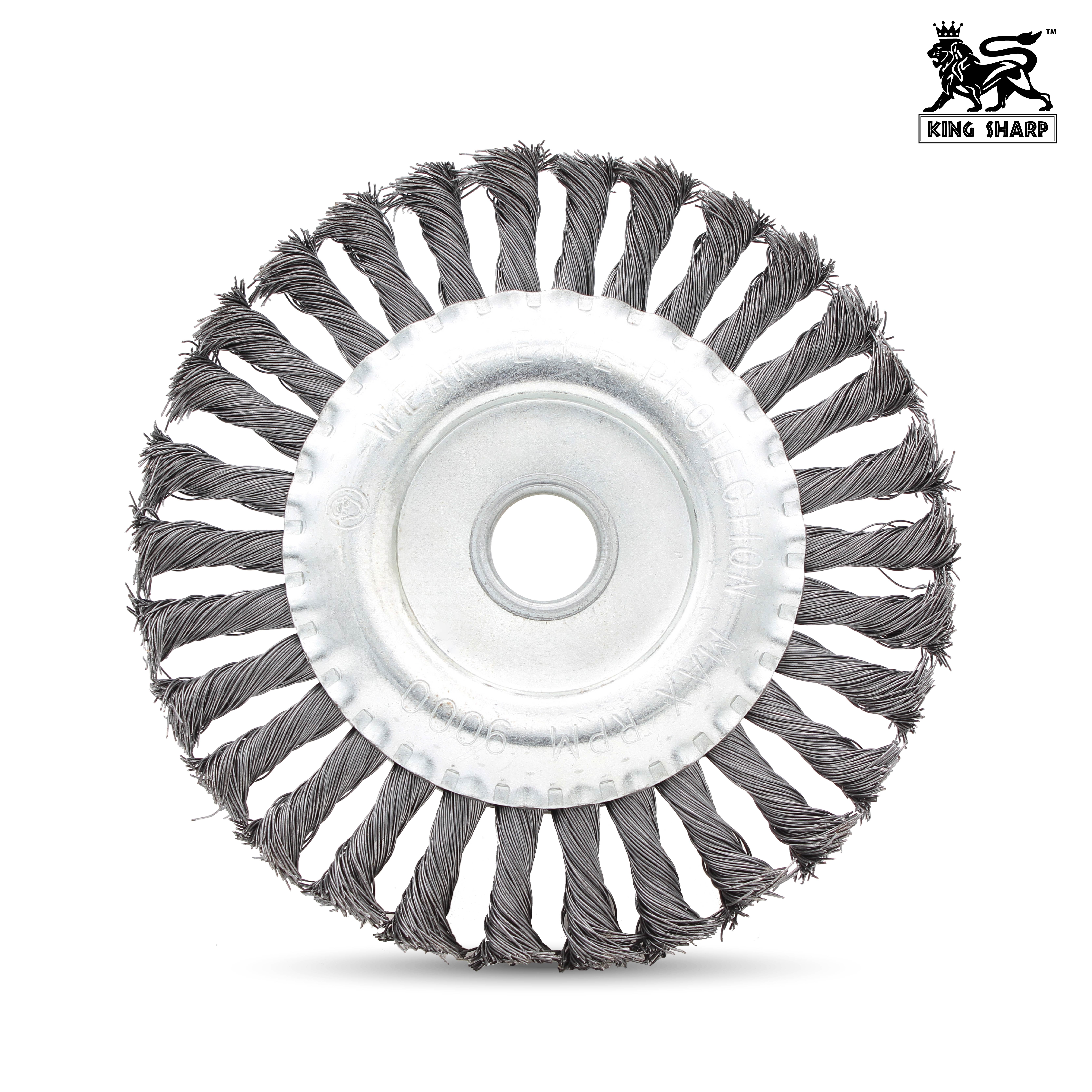 แปรงลวดล้อถักเปีย KINGSHARP PT815175 175x22x16 mm.