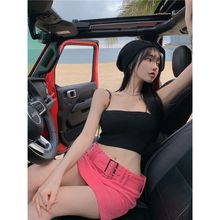 เสื้อสายเดี่ยวไหมพรม ผ้ายืดนิ่ม พร้อมส่ง CN2056