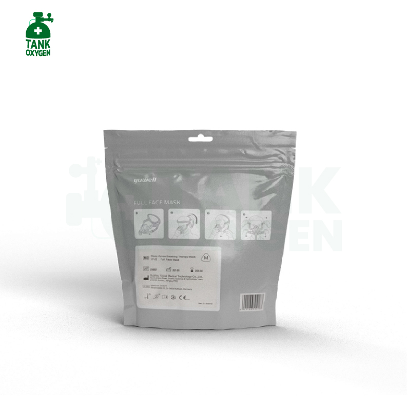 Yuwell Nasal Mask YF-02 แบบไม่มีที่คาดศรีษะ หน้ากากชนิดครอบจมูกและปากสำหรับเครื่อง CPAP Bipap มีขนาด S M L