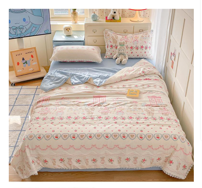 ผ้าห่ม ของขวัญ Lolita เส้นใยถั่ว ป้องกันไรฝุ่น พร้อมส่งในไทย