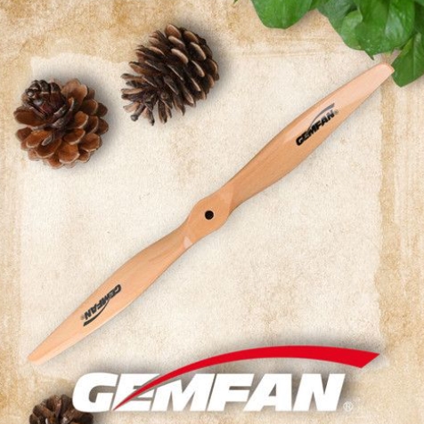 GEMFAN ใบพัดไม้ สำหรับมอเตอร์ไฟฟ้า , ใบพัดไม้ไฟฟ้า , Wood prop electric มีให้เลือกหลายขนาด [ราคาต่อ 1ใบ]