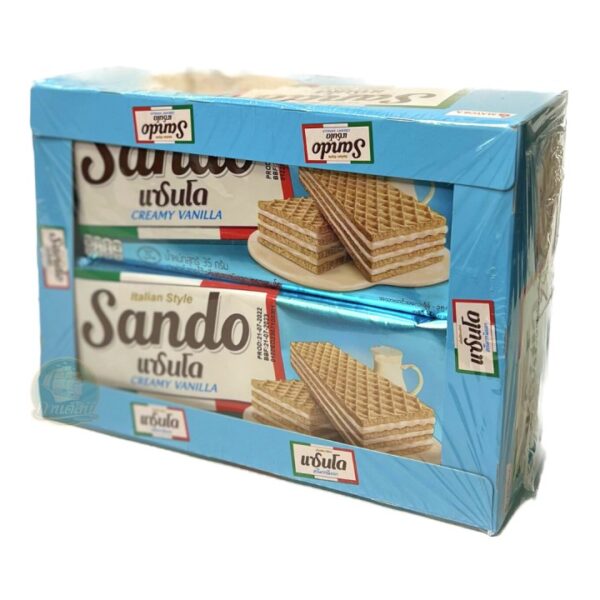 8996001358214 แซนโด เวเฟอร์ไส้ครีมรสวานิลลา 27.5ก.