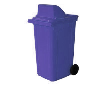 ถังขยะพลาสติก มีล้อเลื่อน ฝา1ช่องทิ้ง ขนาด 240 ลิตร