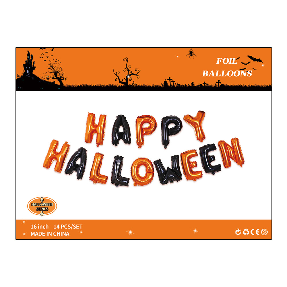 ลูกโป่ง ตัวอักษร ฮาโลวีน ตกแต่งปาร์ตี้ธีมฮาโลวีน