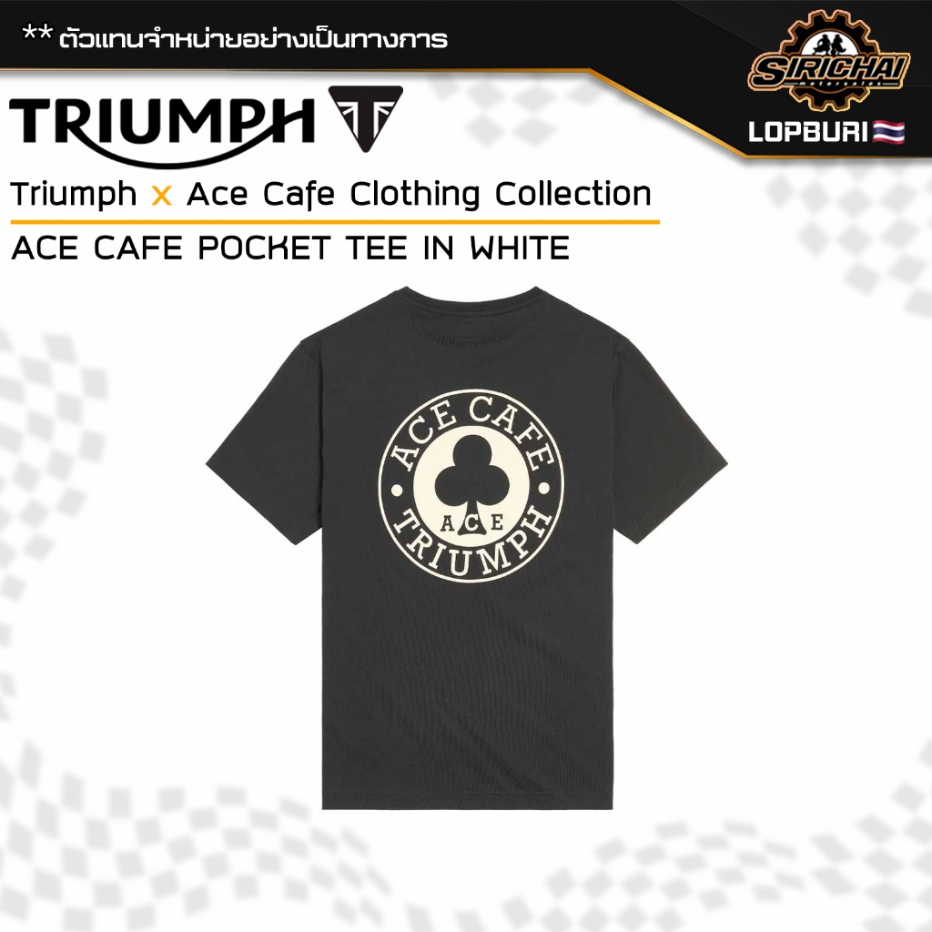 Triumph x Ace Cafe POCKET TEE IN BLACK