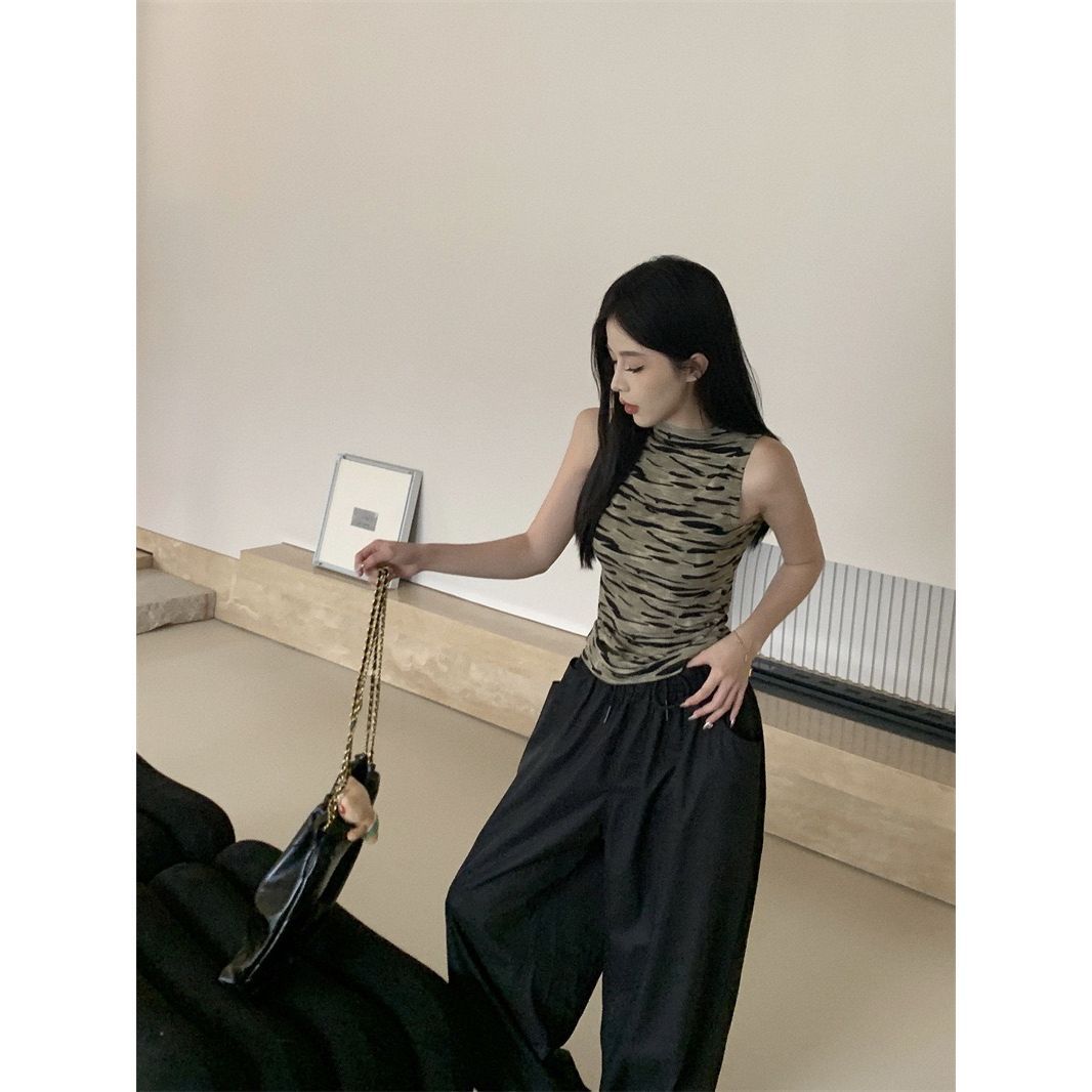 เสื้อครอป แขนกุด ทหาร รหัส CN2695