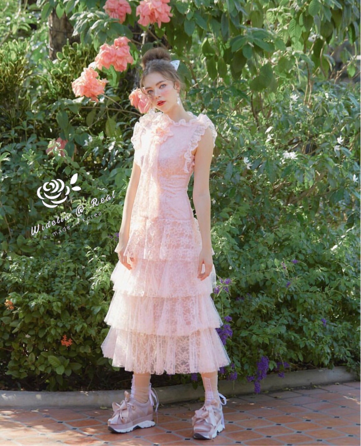 🌹 S 🌹 Widelia@Real FRGM เดรสลูกไม้แสนหวาน