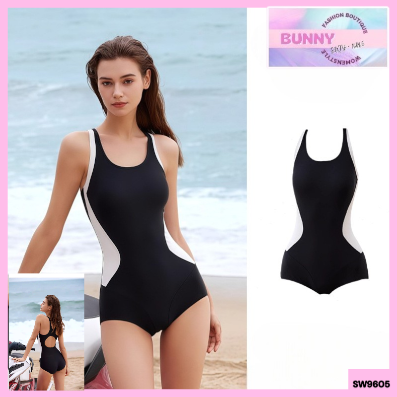 ชุดว่ายน้ำ วันพีชขาสั้น ไม่โป้ สไตล์เกาหลี