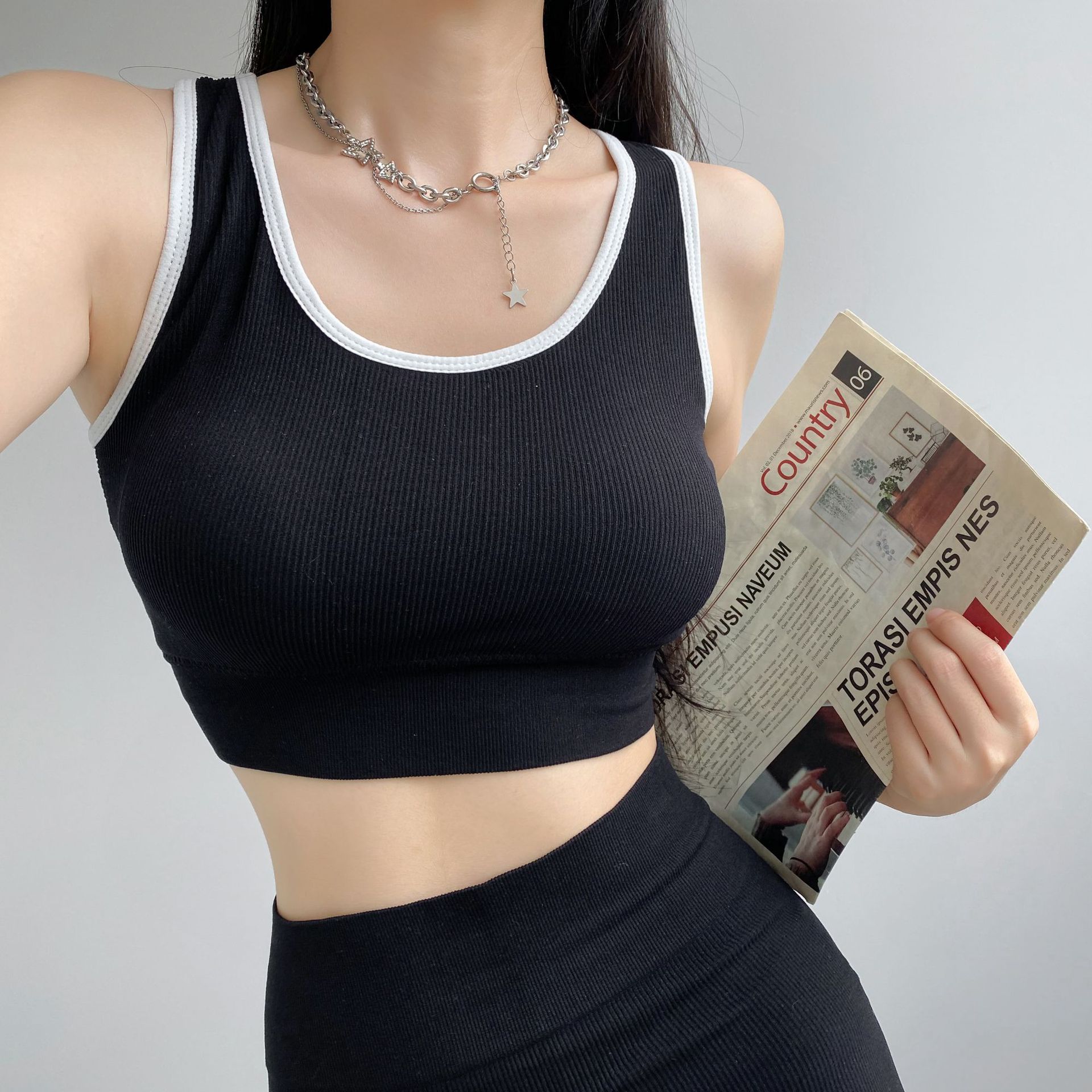 ชุดเซทสปอร์ตบรา ชุดออกกำลังกาย ชุดโยคะ เสื้อ+กางเกง เซท 2 ชิ้น (รหัส SP045/SP046)