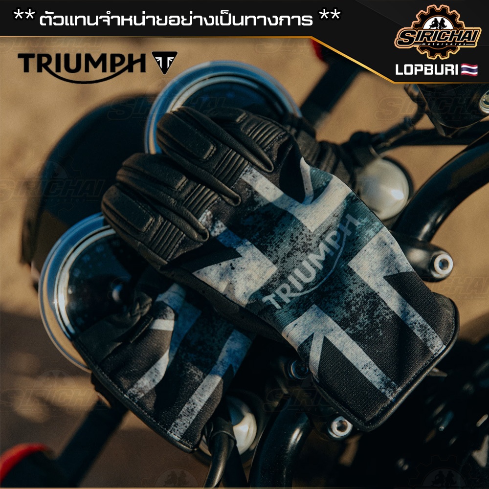 ถุงมือมอเตอร์ไซค์ ถุงมือ Triumph BLACKJACK GLOVE