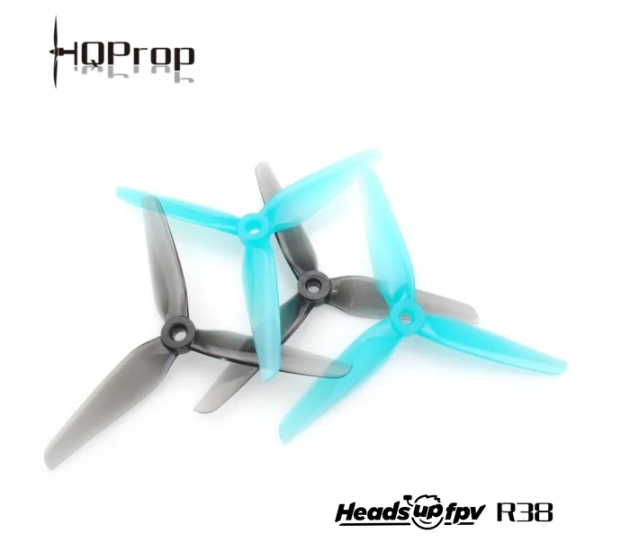 HQProp PROP HEADSUP FPV R38 5138 RACING PROPELLER (2CCW+2CW) 1ถุง 4ใบ สุ่มสี