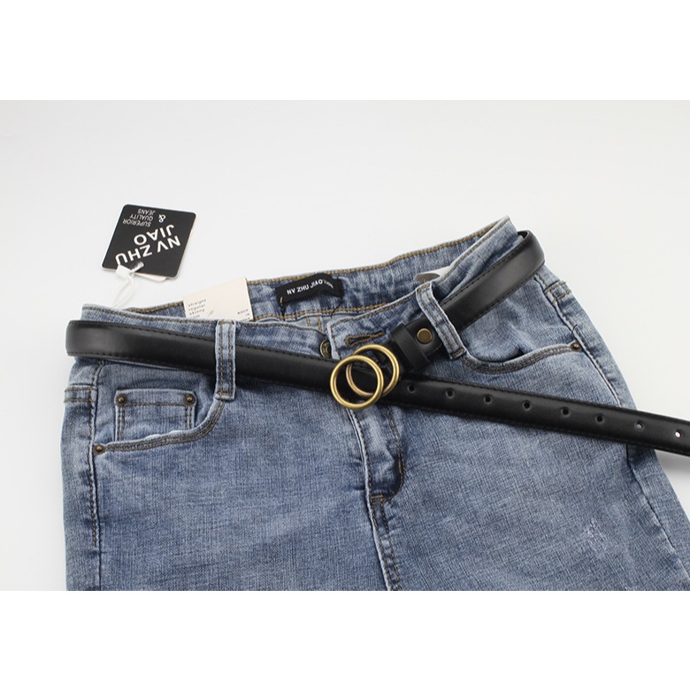 เข็มขัดรัดเอว เข็มขัดหนัง สไตล์วินเทจ เข็มขัดเกาหลี แฟชั่นสําหรับผู้หญิง สไตล์เรียบง่าย