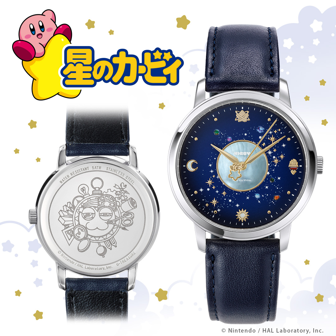 นาฬิกา เคอร์บี้ กาแลกซี่ ทางช้างเผือก Kirby of the Stars Milky Way Wishes / Watch 36mm Ver. Silver × belt color Dark Navy 星のカービィ 腕時計