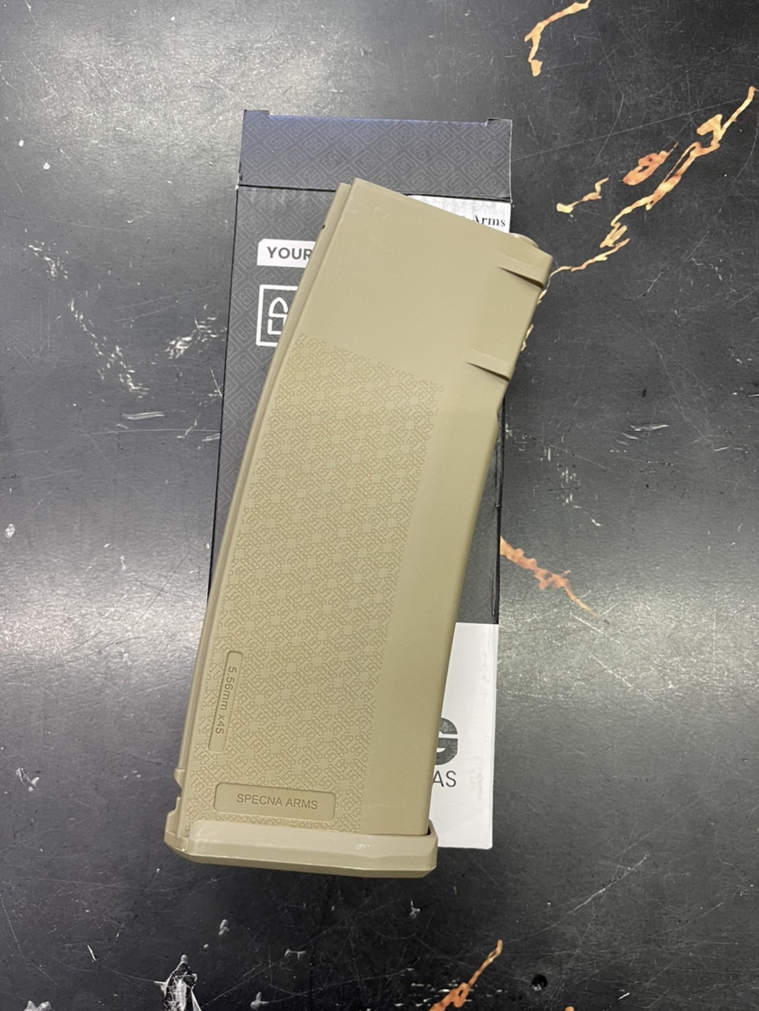 Magazine M4 Mid-Cap สีทราย (แม๊กสแตนด์-125นัด) - Specna Arms