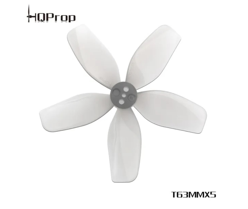 HQProp Duct-T63MMX5 Light Grey รูแกน 1.5mm สำหรับ โดรน Duct cinewhoop 1ถุง4ใบ