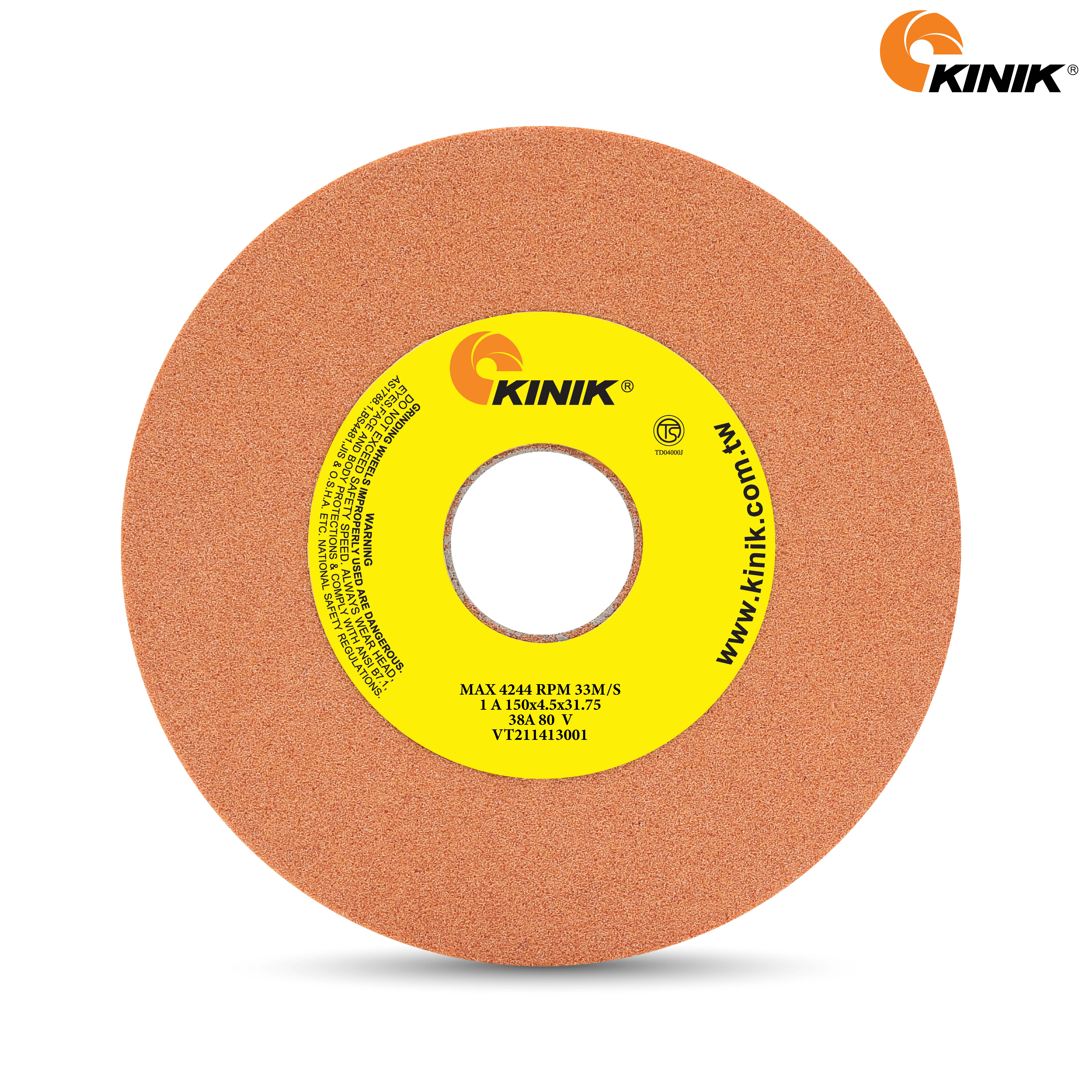 หินเจียร KINIK 38A80V1A 150x4.5x31.75 mm.