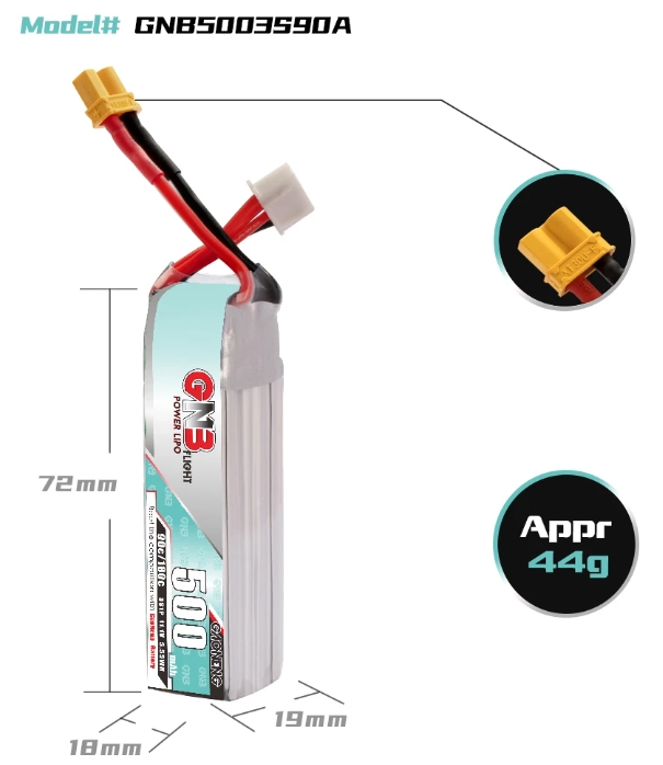 แบต GNB 3เซล 300-900mah HV XT30 XT60 XT90 แบตสำหรับ RC รถ เรือ เครื่องบิน โดรน หุ่นยนต์ มีให้เลือกหลายขนาดความจุ