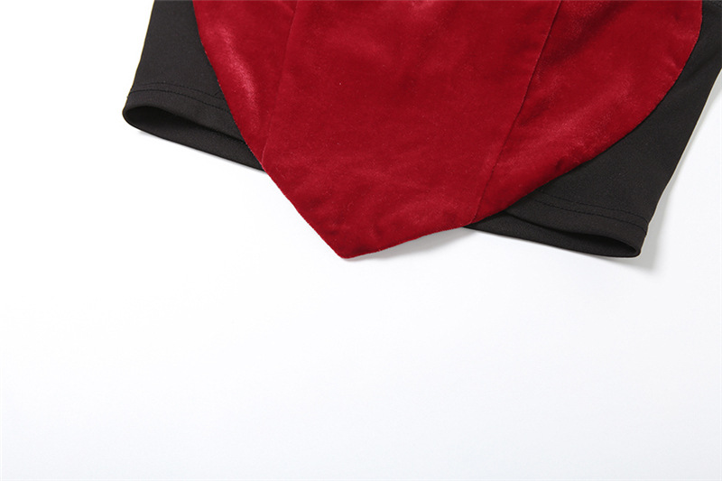 เสื้อครอป+โชเกอร์คอ ครอปหัวใจกำมะหยี่ CN41573