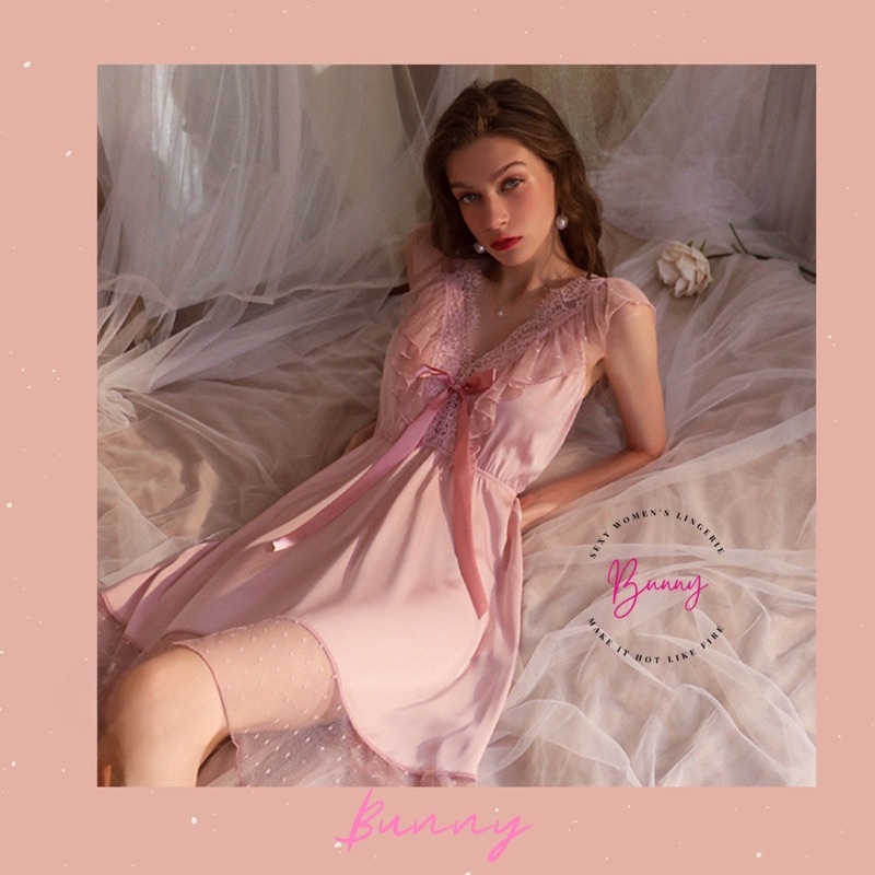 ชุดนอนน่ารัก ชุดนนอนสไตล์ฝรั่งเศษ 💥พร้อมส่ง💥