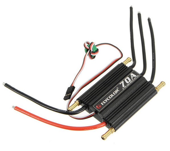 Flycolor 50A 70A 90A 120A 150A Boat ESC สปีดสำหรับเรือไฟฟ้า กันน้ำ พร้อมซิื้งน้ำระบายความร้อน