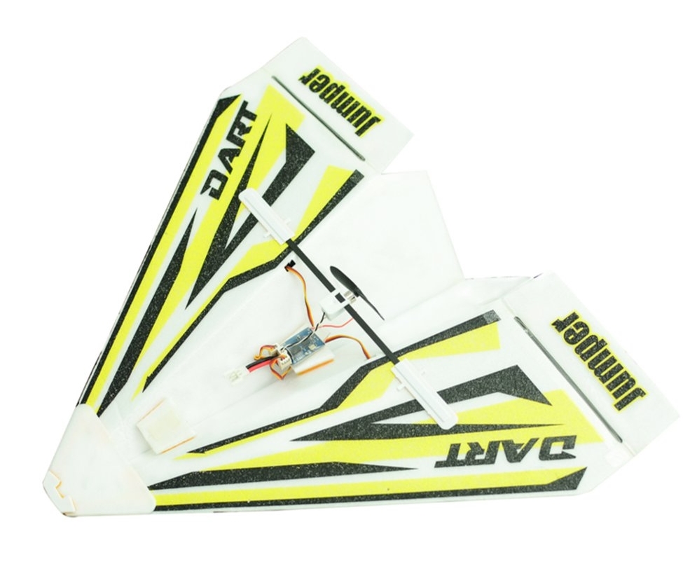 [เคลีย] Jumper Dart 280mm Wingspan DIY Paper Plane RC Airplane Built-in Frsky D8 Compatible Receiver BNF