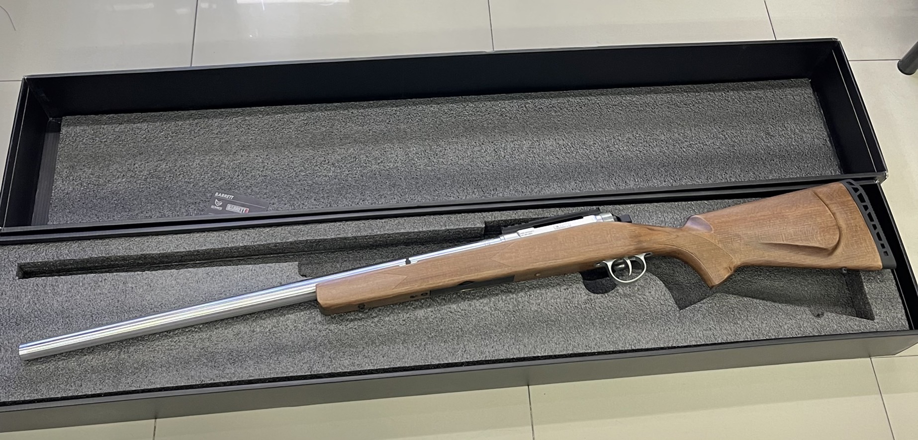 Sniper EMG / APS Barrett Fieldcraft Air Cocking Silver / Wood