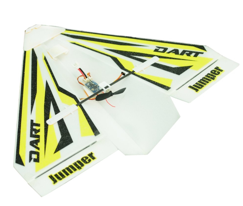 [เคลีย] Jumper Dart 280mm Wingspan DIY Paper Plane RC Airplane Built-in Frsky D8 Compatible Receiver BNF