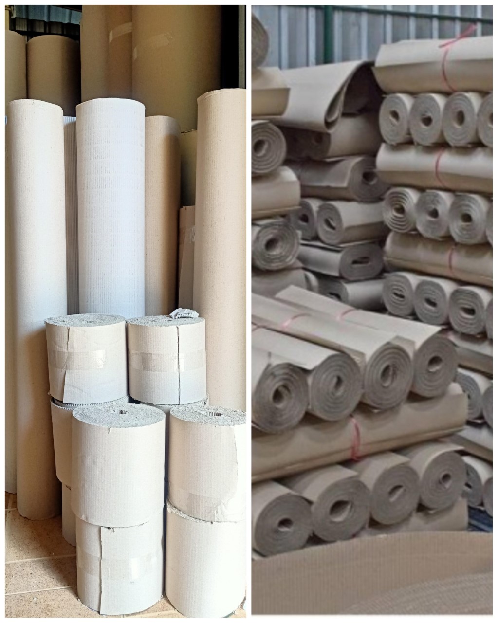 กระะดาษลูกฟูก 1 ชั้น หริอ กระดาษคลาฟท์ หน้ากว้าง48" ยาว 4 ม/กก ราคา 25 บาท/กก (แบ่งขายเป็น กก.)