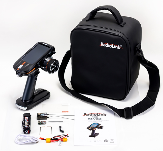 Radiolink RC8X 2.4GHz 8CH 4.3-Inch Full Colour Touch Screen LCD Radio Transmitter International Version With R8GF/R4FGM Receiver รีโมทตัวท๊อป หน้าจอสี ทัชสกรีน รองรับฟังชั่นมากมาย