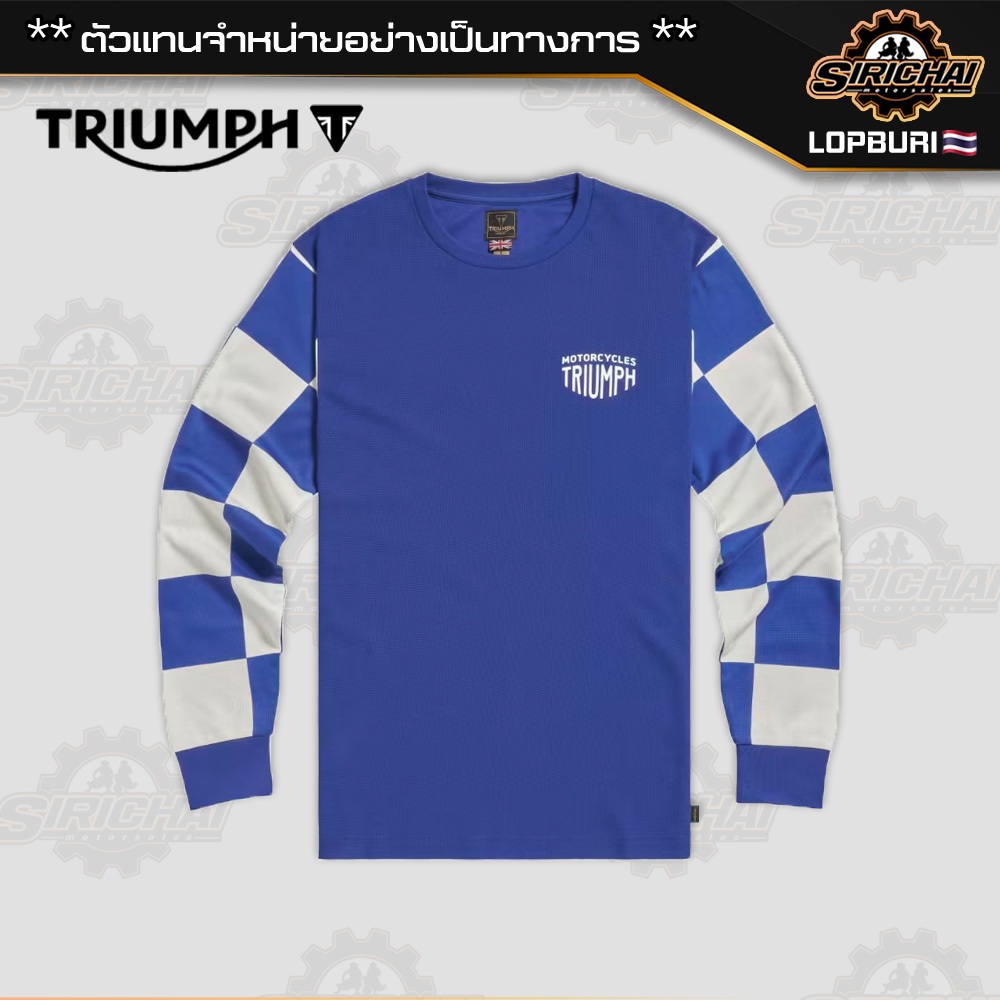 เสื้อแขนยาว Triumph HARKER L/SLEEVE BLUE MTLS25122