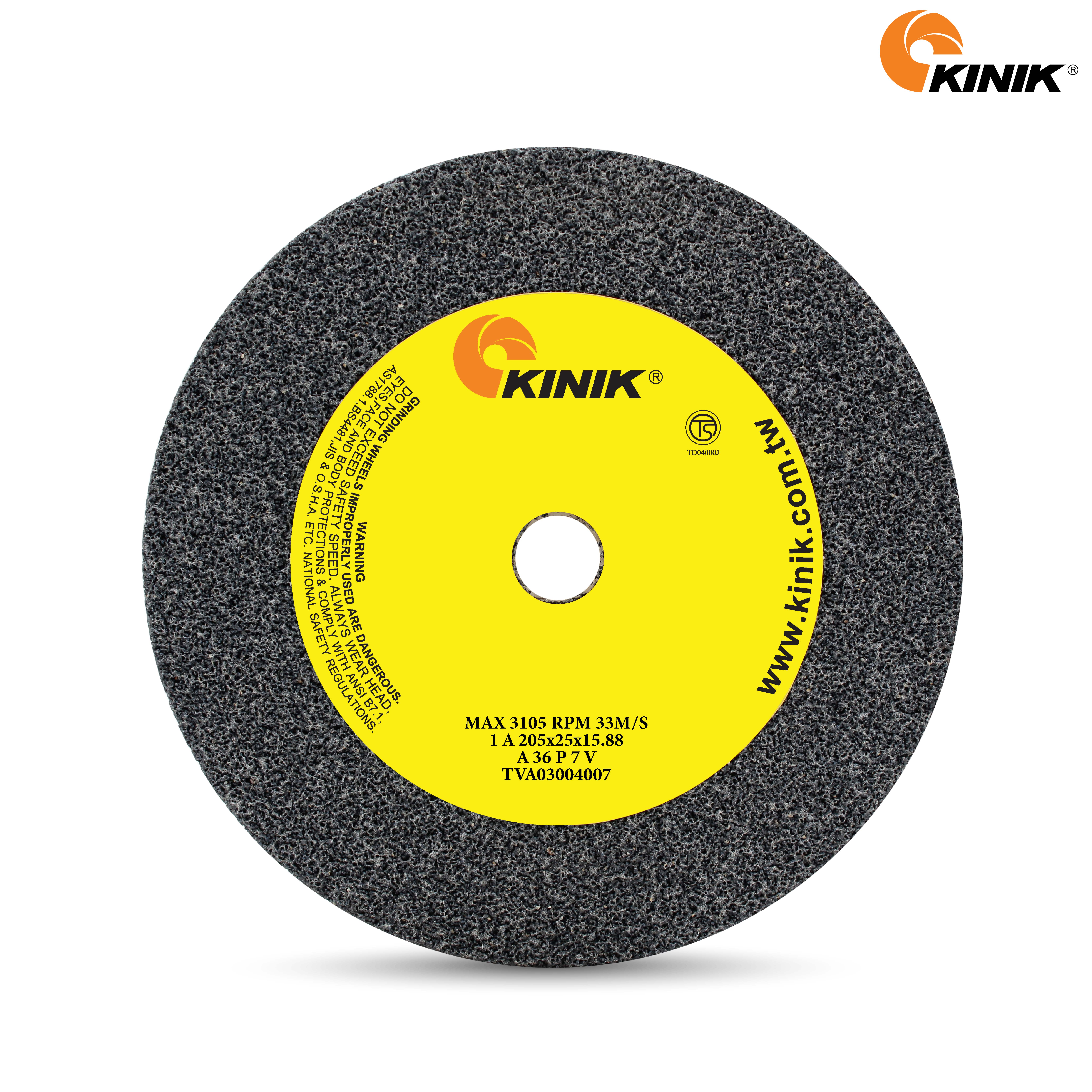หินเจียร KINIK A36P7V1A 205x25x15.88 mm.