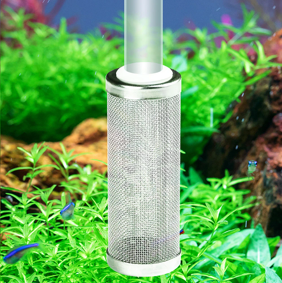 ตะแกรงกันลูกกุ้ง ลูกปลา (ผลิตจากแสตนเลสแท้ ไม่เป็นสนิม สำหรับสวมกับปั๊มน้ำ ท่อดูดน้ำ กรองแขวน กรองนอกตู้)