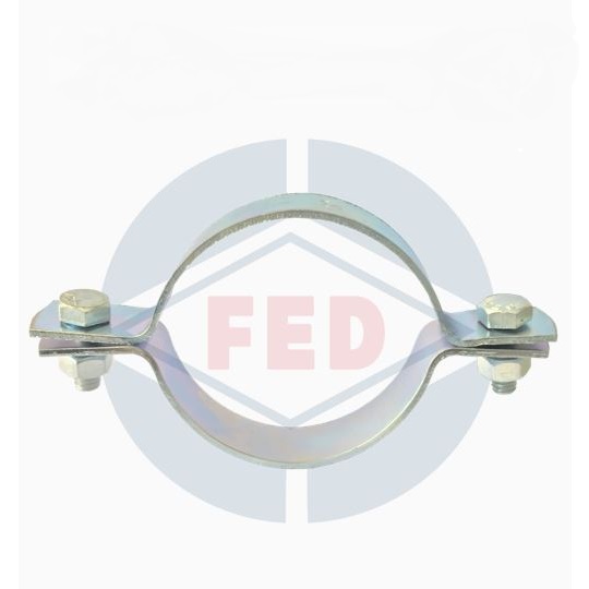 ไรเซอร์แคลมป์ (Riser Clamp) รุ่น RC-1เหล็กชุบซิงค์ ตรา FED สำหรับรัดท่อ ขนาด 1/2"- 1-1/2"