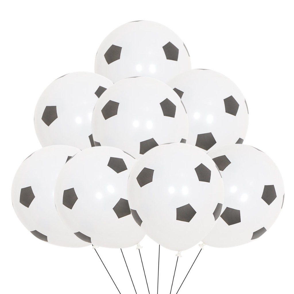 ลูกโป่ง ลายลูกบอล สีขาว ไซส์ 12 นิ้ว