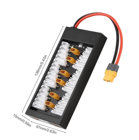XT30 Parallel Charging Board XT-30 2-6S Battery บอดพ่วงชาท XT30 1-6ก้อน พร้อมกัน