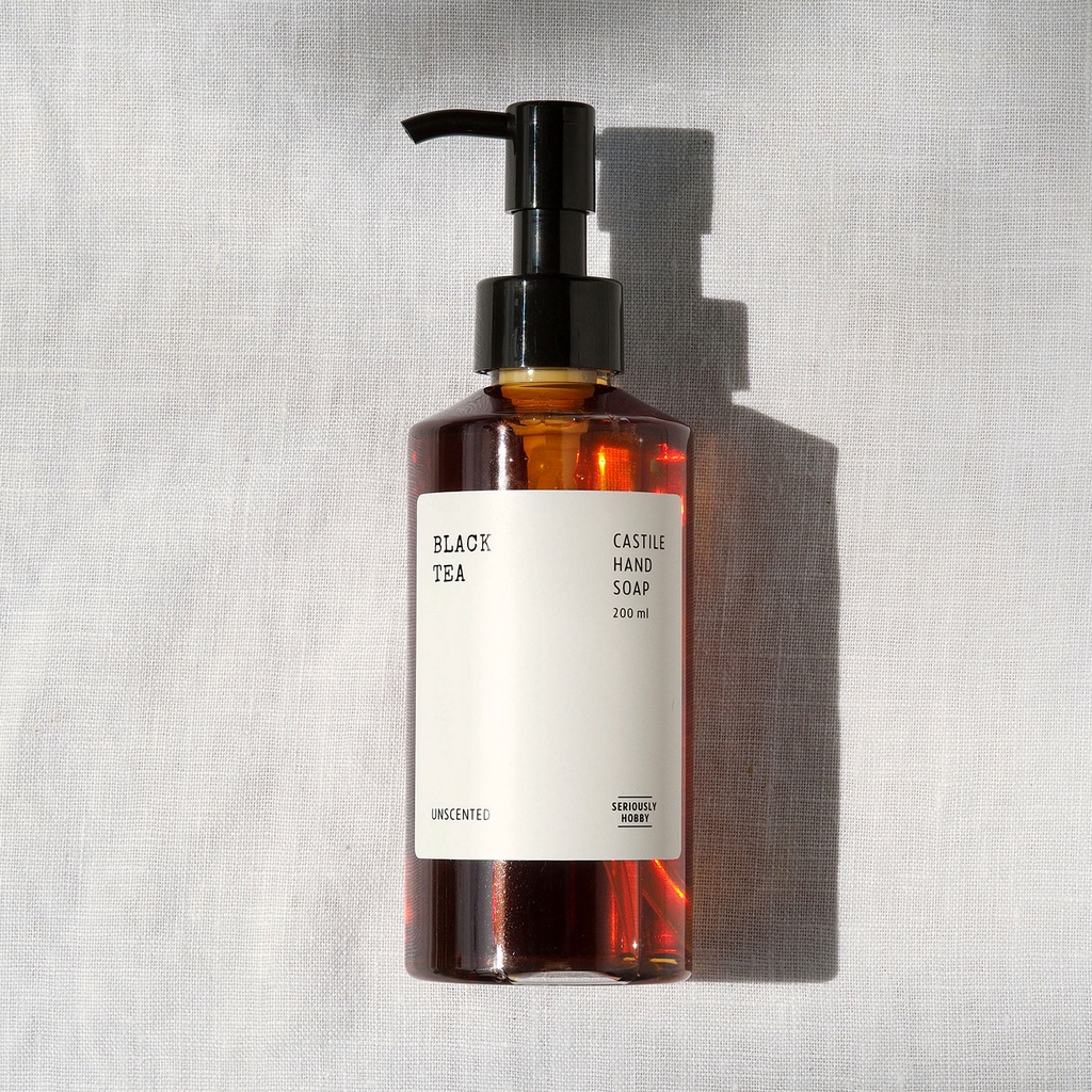 03 'UNSCENTED' ไม่ใส่กลิ่น ปลอดภัยต่ออาหารที่สัมผัส / สบู่น้ำมันธรรมชาติ 'BLACK TEA' สำหรับล้างมือ